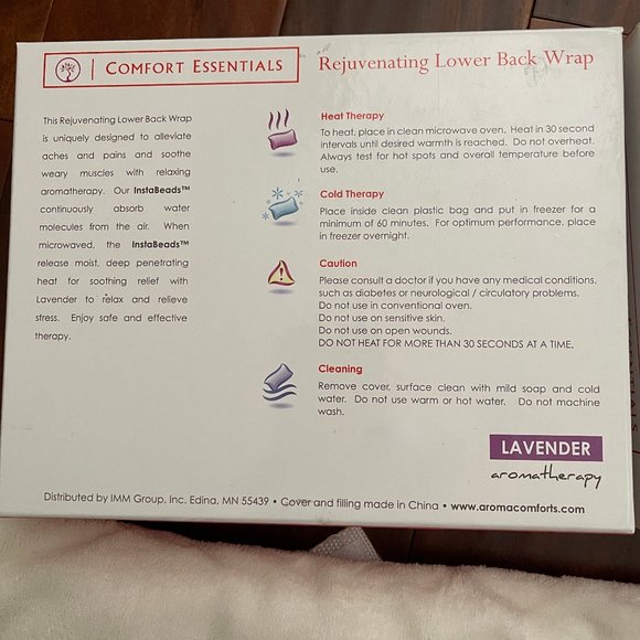 NIB lower back Cold/Heat lavender aromatherapy Wrap - Picture 3 of 8
